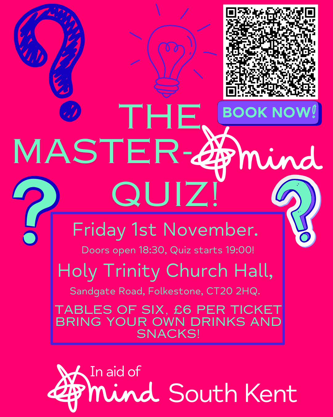 Dark Pink Quiz Poster